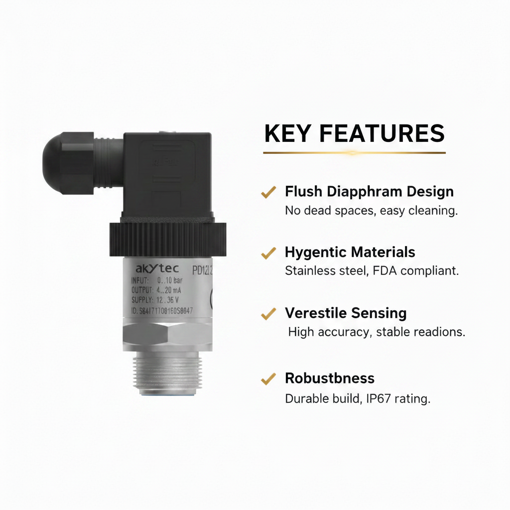 Akytec Pressure Transmitter PD121 for Viscous and Pasty Media