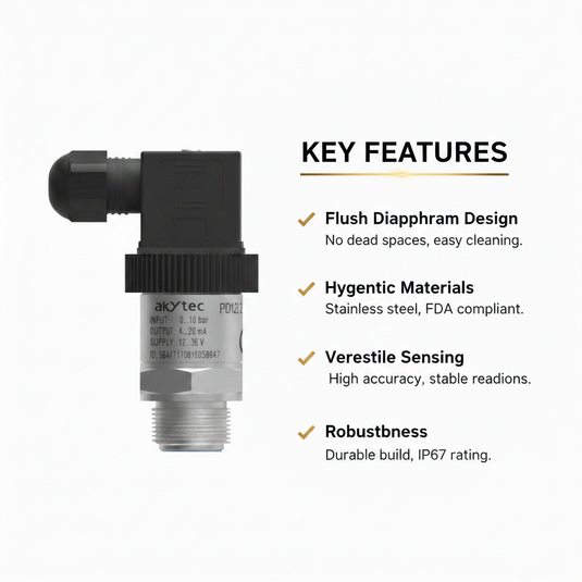Akytec Pressure Transmitter PD121 for Viscous and Pasty Media
