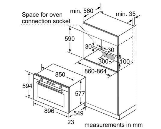 Siemens Built In Gas Oven, 90 cm, VG011DBR0M