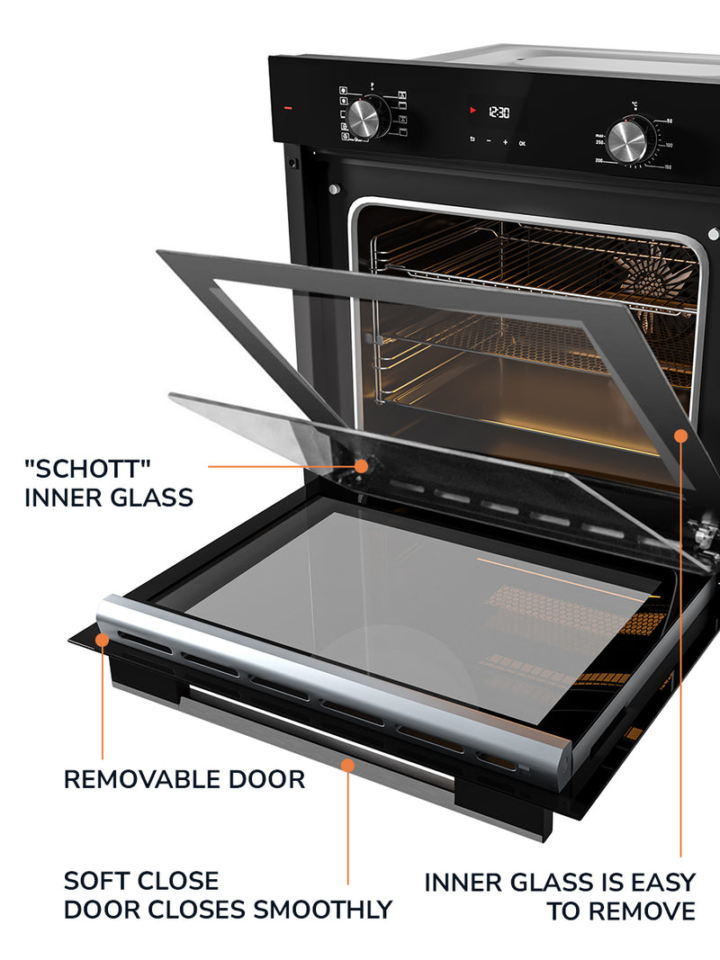 Load image into Gallery viewer, Millen 60cm Built-in Electric Oven MEO 6003 BL 9 Cooking Modes 3260W, 3 Year Warranty

