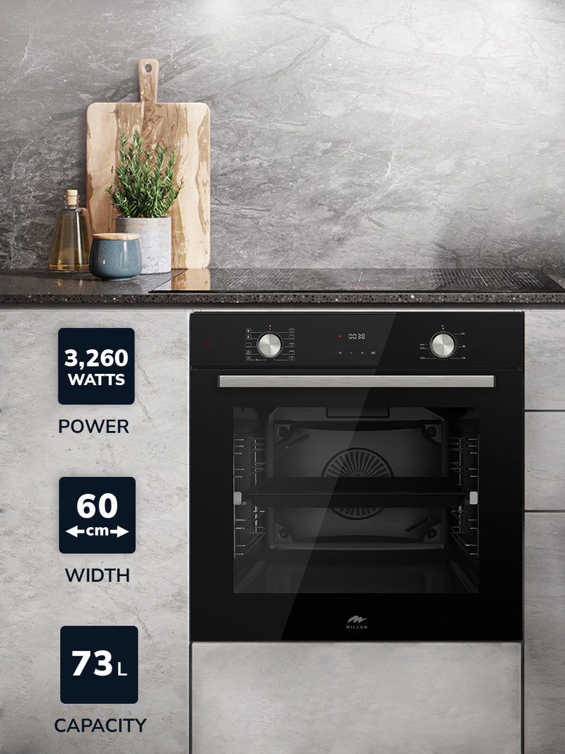 Load image into Gallery viewer, Millen 60cm Built-in Electric Oven MEO 6004 BL 10 Cooking Modes 3260W, 3 Year Warranty
