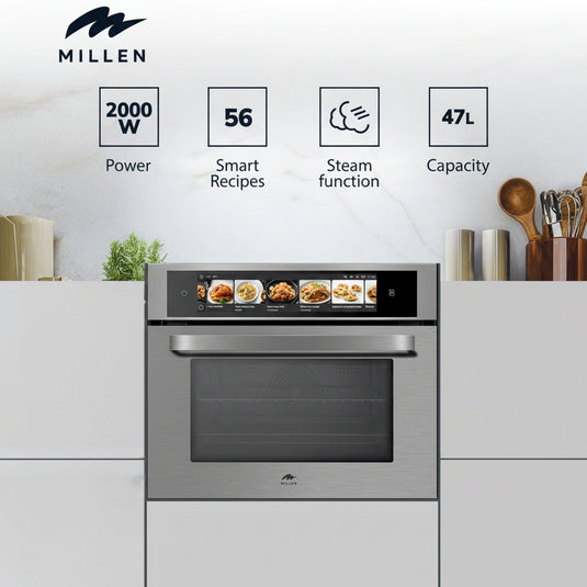 Millen Built In Electric Combi Steam Oven with TFT Display MEOS 455 IX