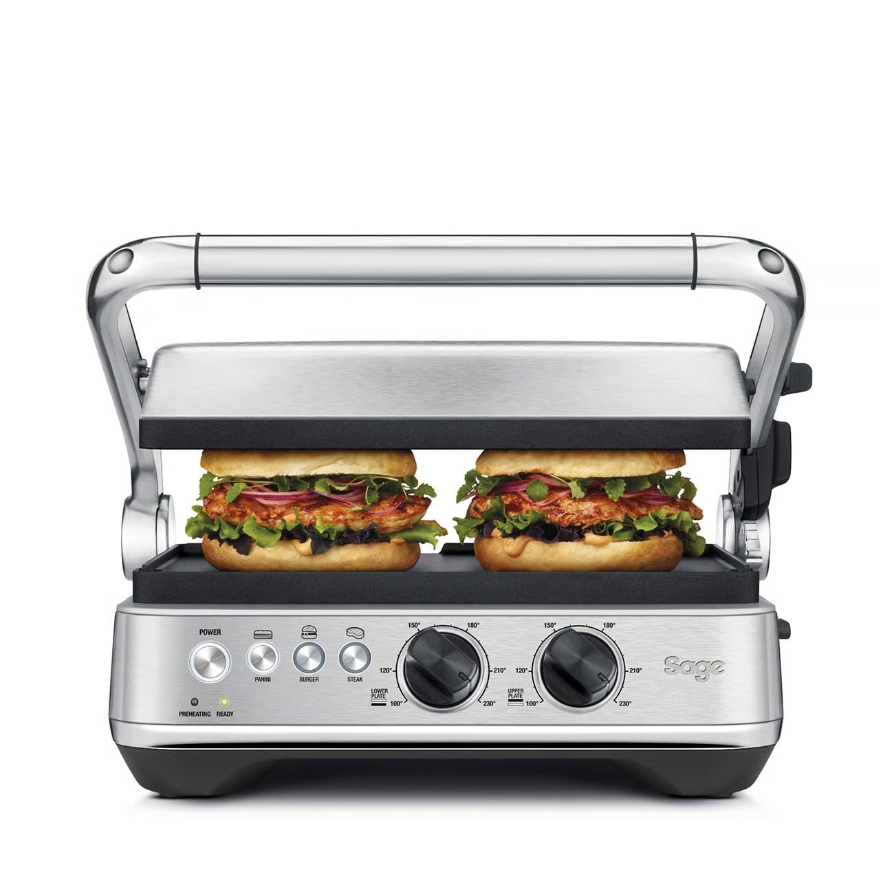 Sage SGR700BSS4GEU1 Grill: The BBQ & Press™ Grill Brushed Stainless Steel