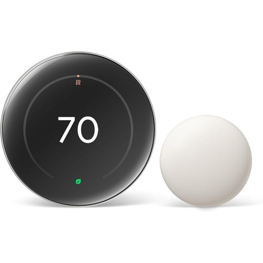 Google Nest Learning Thermostat 4th Generation With Nest Temperature Sensor 2nd Generation - Silver Polished | TDRA Approved