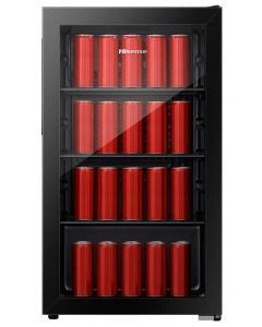 Hisense Beverage Cooler RBC122N4ASU 91L, 69 Cans / 113 Bottles, Digital Control, Glass Door,