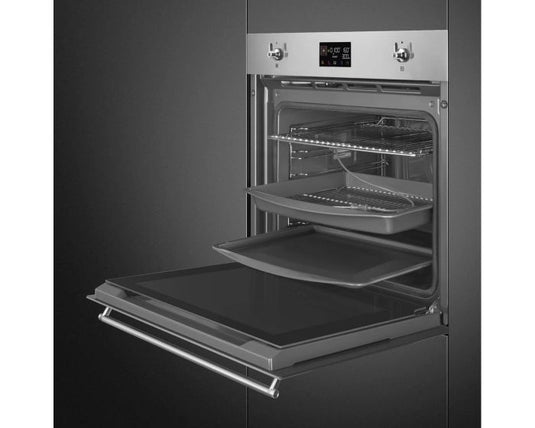 Smeg Traditional Pyro Galileo Built In Electric Oven, 60 cm, SOP6302TX