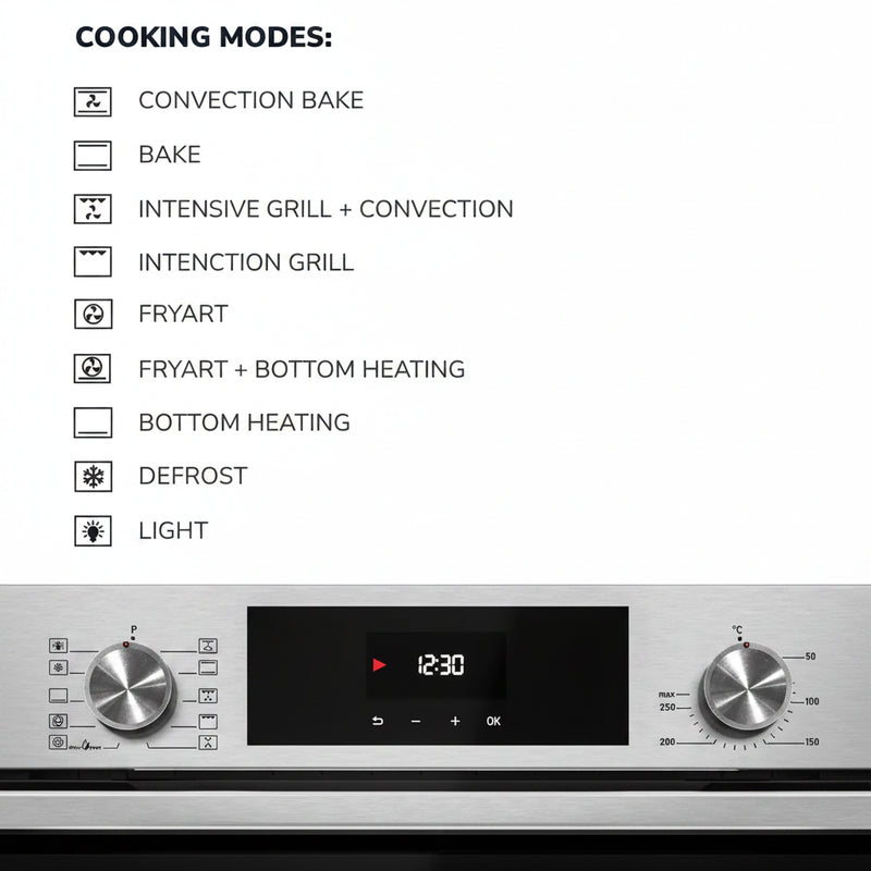 Load image into Gallery viewer, Millen 60cm Built-in Electric Oven MEO 6004 IX Stainless Steel 3260W, 3 Year Warranty
