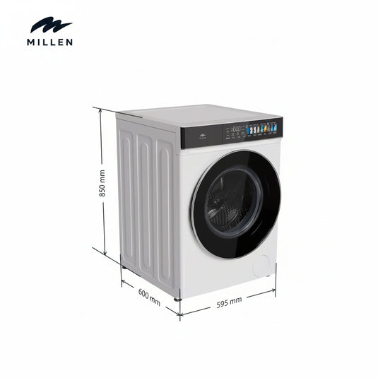 Millen Front Load Washing Machine, 10kg Capacity - Inverter Motor, Smart, Powerful, and Efficient, MWM10012WID, 3 Year Warranty