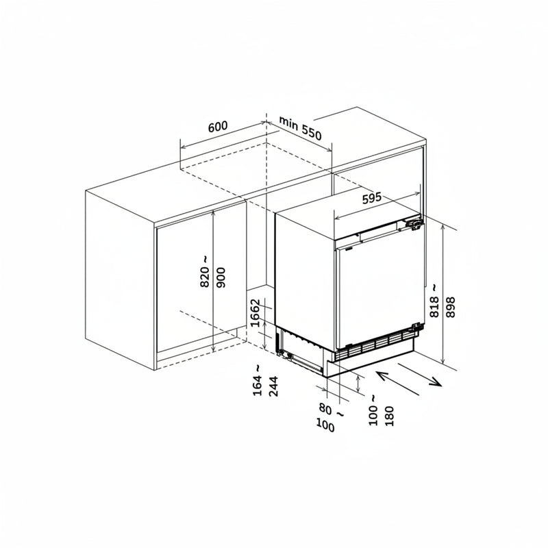 Load image into Gallery viewer, MILLEN MBIM 103 ID Built-in Fridge-Freezer – Compact, Efficient, Reliable
