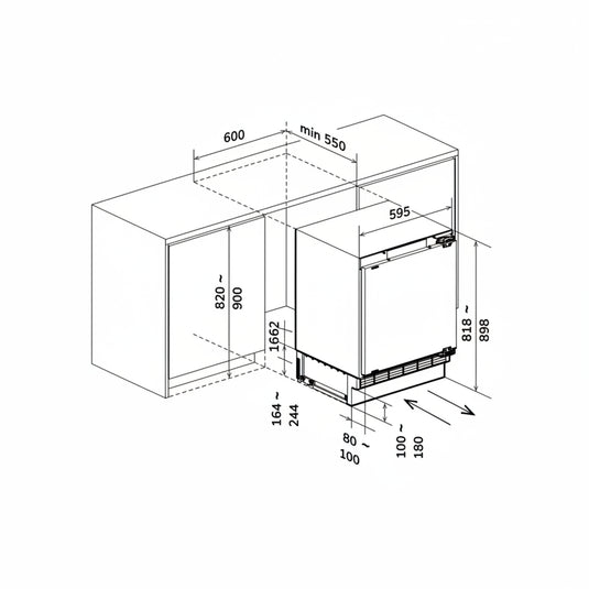 MILLEN MBIM 103 ID Built-in Fridge-Freezer – Compact, Efficient, Reliable