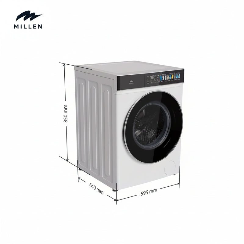 Load image into Gallery viewer, MILLEN 12kg Front Load Washing Machine – Inverter Motor, Large Capacity, Smart &amp; Powerful, MWM12012WIDD, 3Y Warranty
