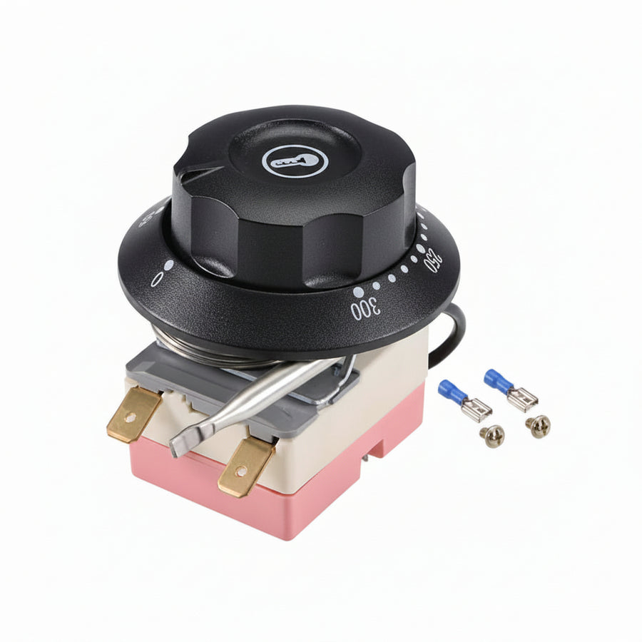 uxcell NC 250V 16A 50-300C Temperature Control Switch Capillary Thermostat for Oven Refrigerator Heater, 2m, with 2 Screws&2 Crimp Terminals