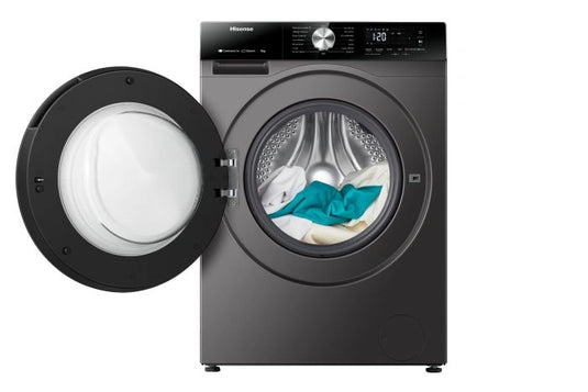 Hisense Front Load Washing Machine WF3S9043BT 9kg, 1400 RPM, Auto Wash, Titanium Grey