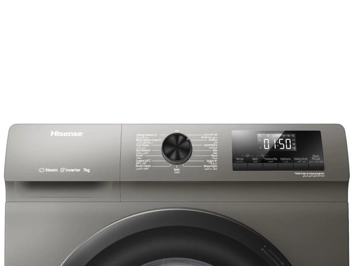 Load image into Gallery viewer, Hisense Front Load Washing Machine WFQP7012T 7kg, BLDC Inverter Motor, Titanium Grey

